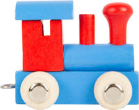 Wooden Letter Train: Locomotive, Carriages (coloured)