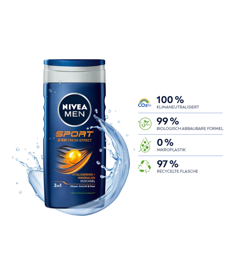 Shower Gel Sport 24h Fresh Effect, 250 ml