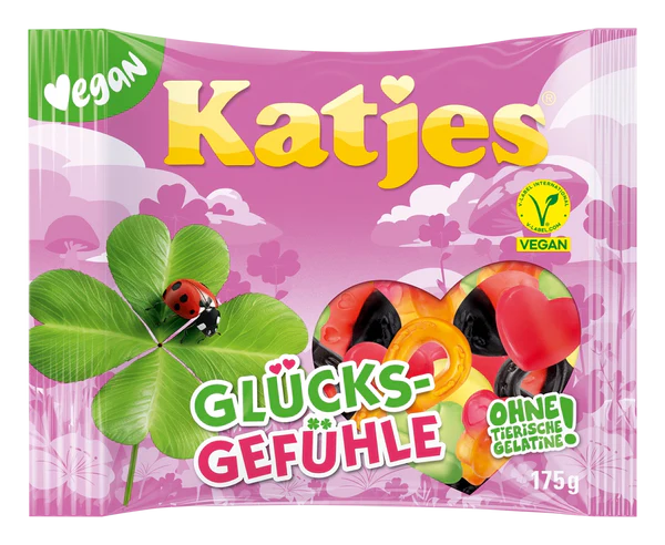 Katjes vegan Glucksgefuhle Fruit Gum, 175 g