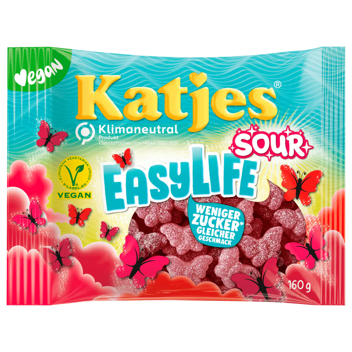 Katjes vegan Easylife Sour Fruit Gum, 175 g