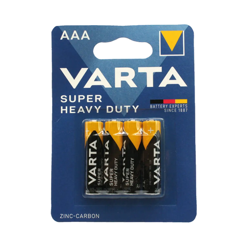 Micro AAA Batteries, Heavy Duty Superlife, Zinc-carbon, 4 pcs