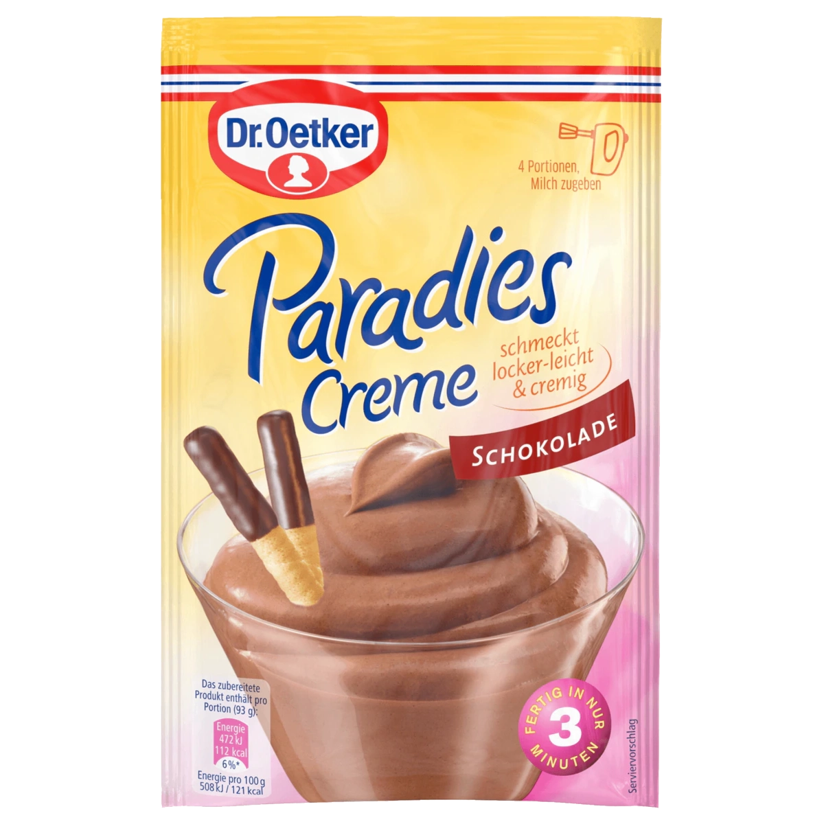 Paradies-Creme chocolate, without cooking, 70 g