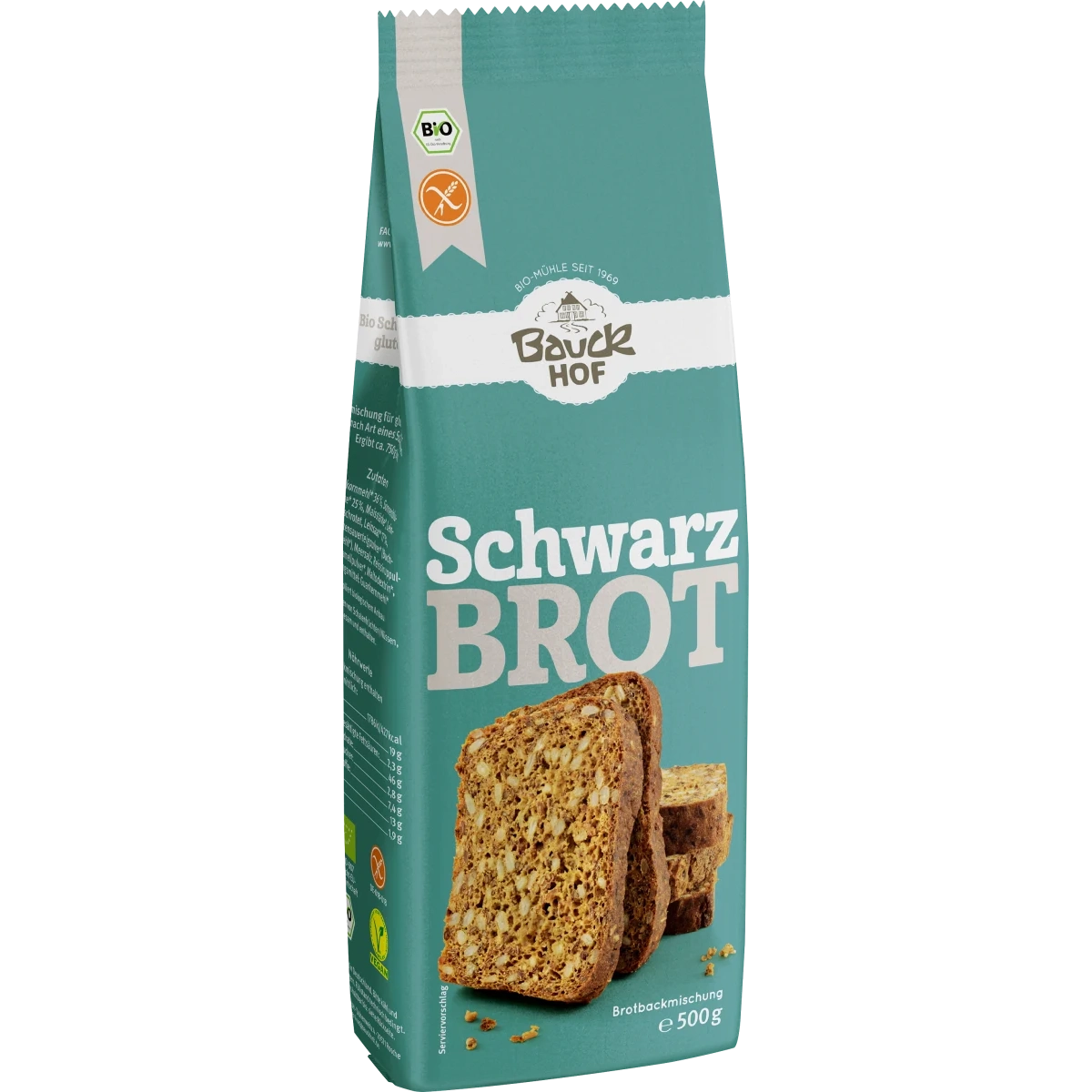 Organic Schwarzbrot, bread mix, gluten-free, 500 g