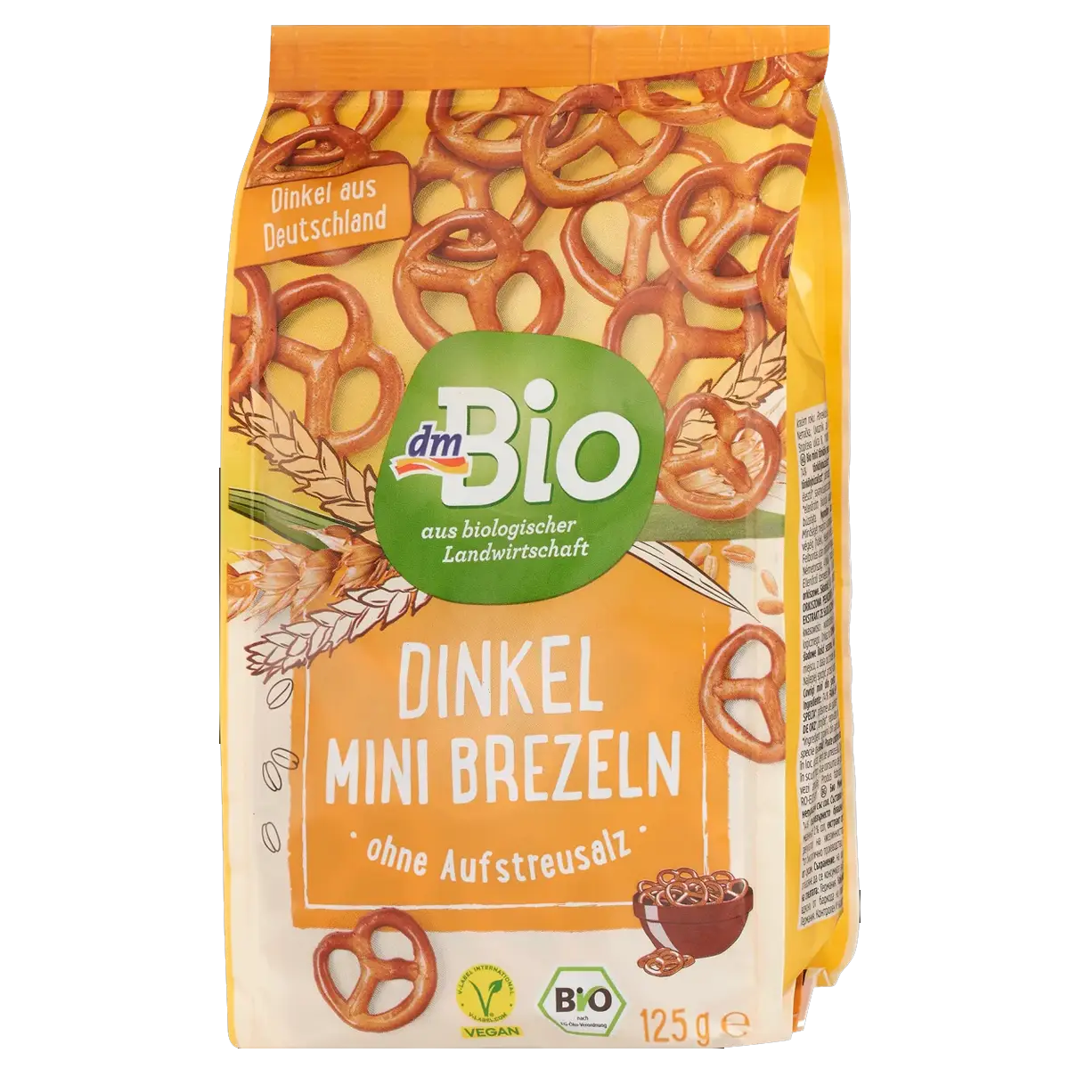 Mini Spelt Pretzels salt-free, 125 g