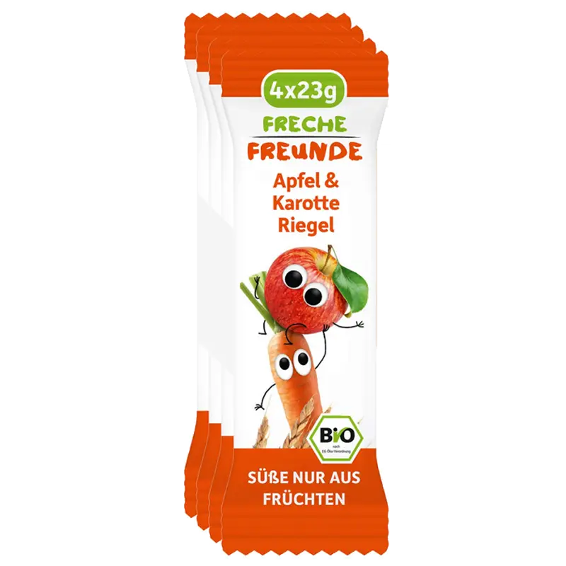 Fruit bar with cereal apple carrot, 4 x 23 g