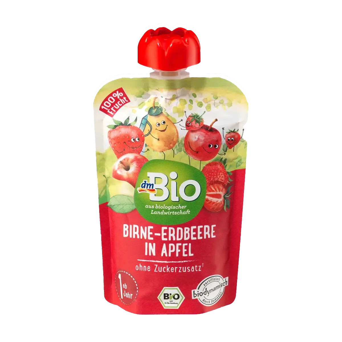 Pouch Smoothie Pear-Strawberry in Apple, 100 g