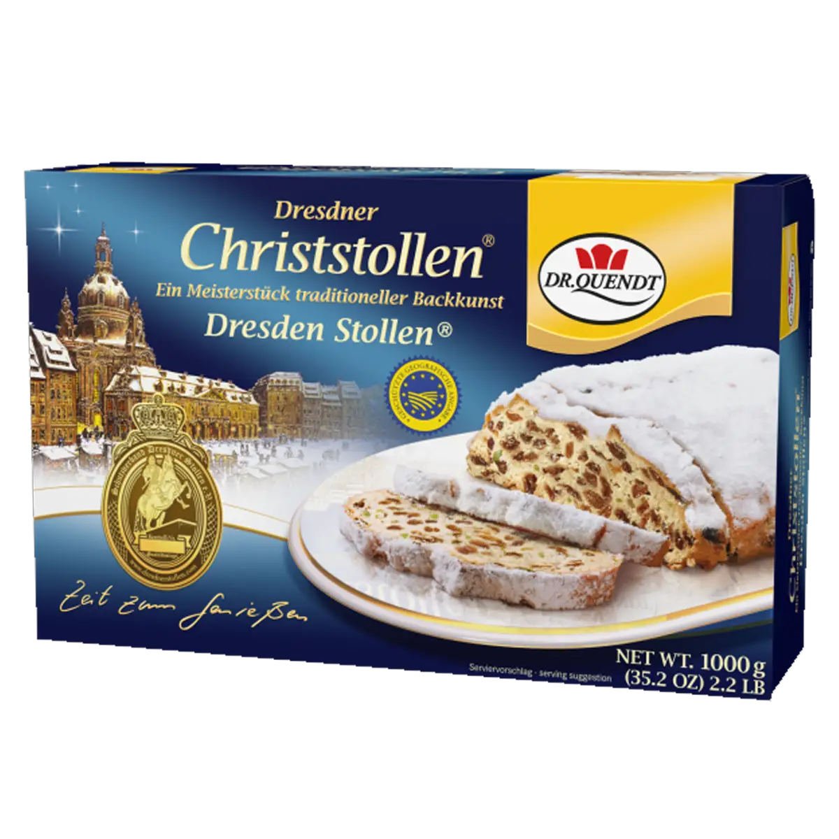 Original Dresdner Christstollen in decorative box, 1 kg