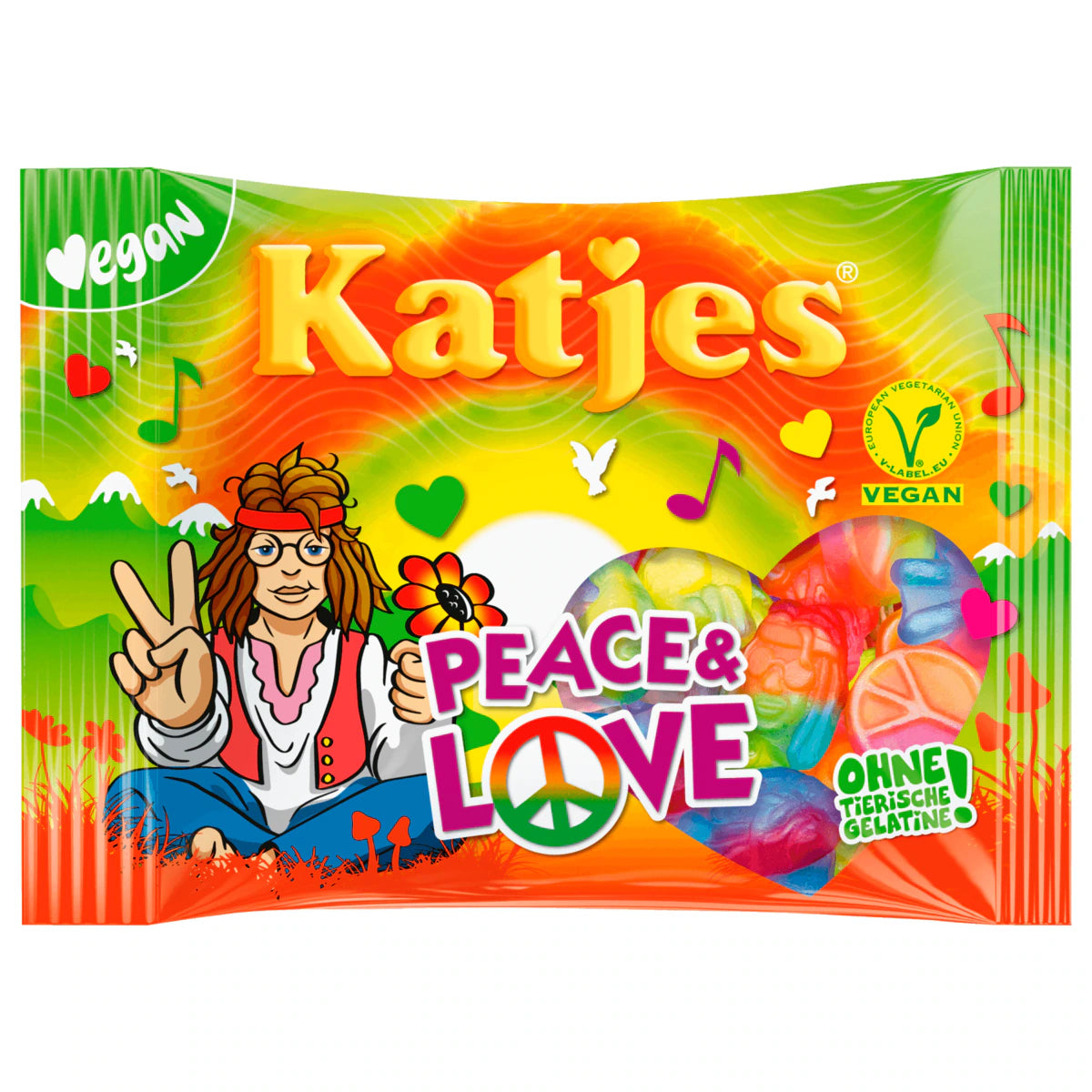 Katjes vegan Peace & Love Fruit Gum, 175 g