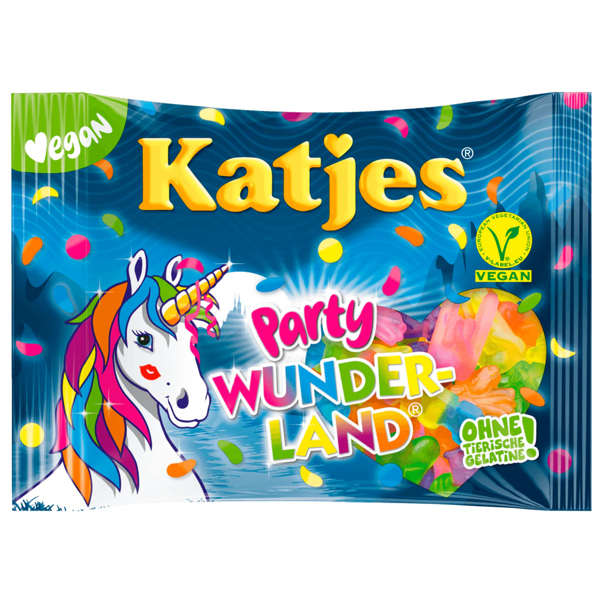 Katjes vegan Party Wunderland Fruit Gum, 175 g