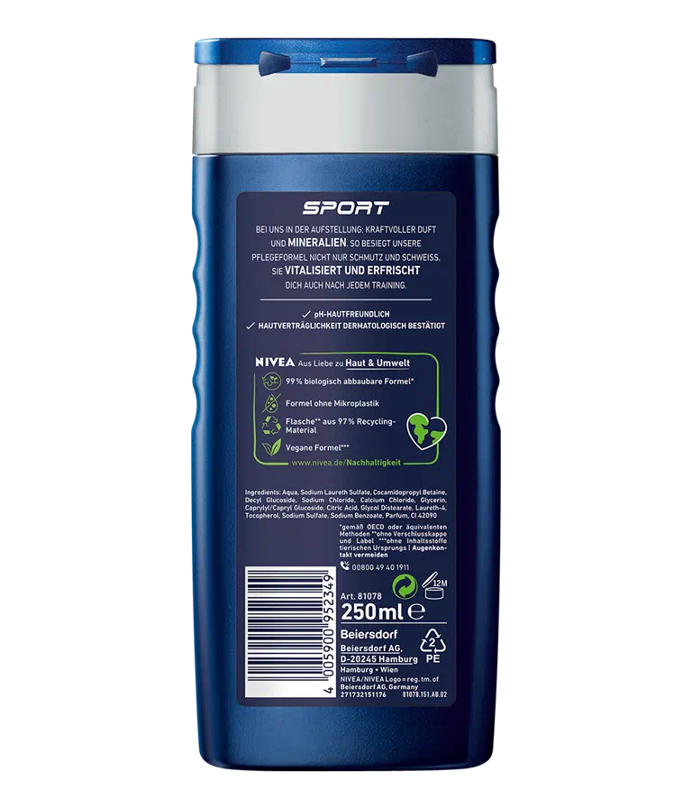 Duschgel Sport 24h Fresh Effect, 250 ml