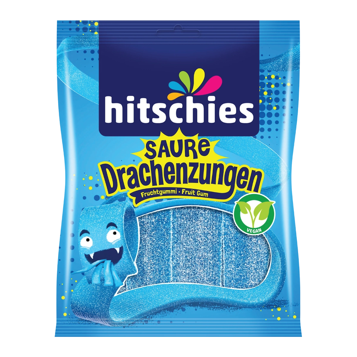 Hitschies Sour Dragon Tongues, Blue, 125g