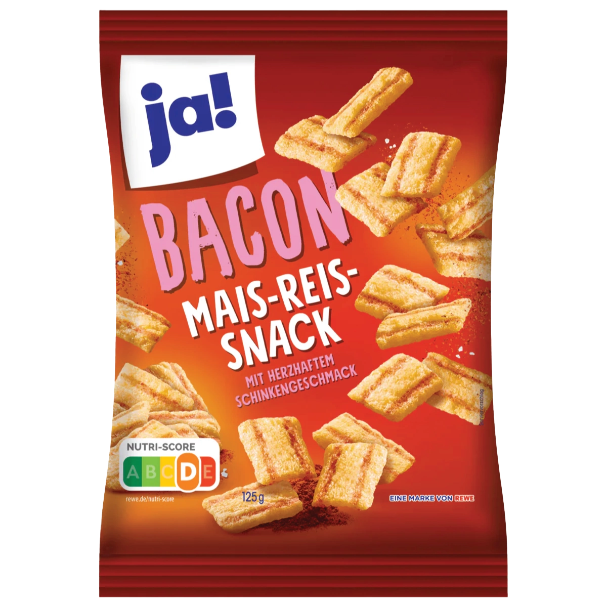 Bacon Mais-Reis Snack, Ham Flavor, 125 g