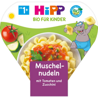 Kinderteller Bio Pasta Muschelnudeln mit Tomaten und Zucchini, ab 1J, 250 g