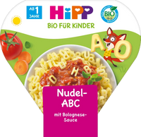 Kinderteller Fliegendes Nudel-ABC mit Bolognese-Sauce, ab 1J, 250 g