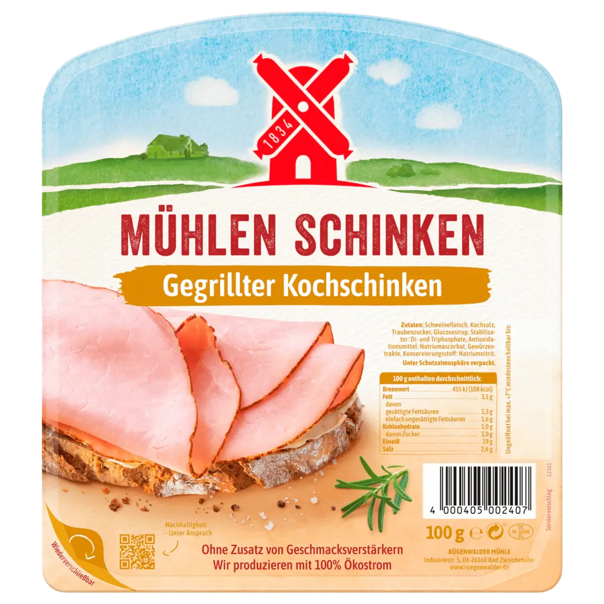 Rügenwalder Mühle Mühlen-Schinken gegrillt 100g