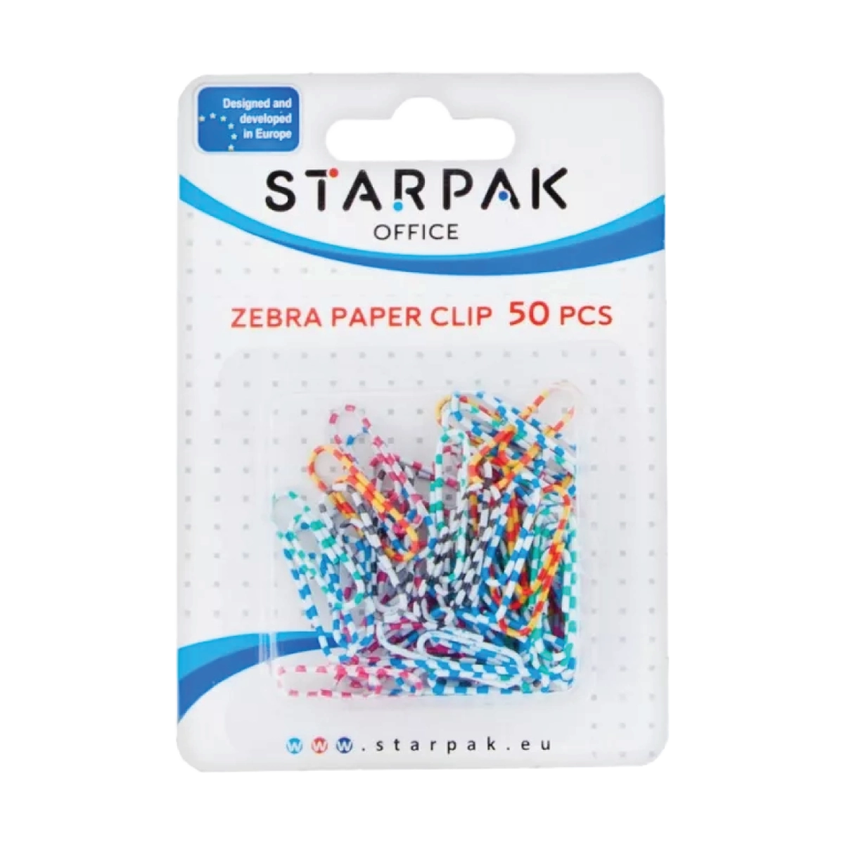 Paper Clips, Zebra Striped, 50 pcs