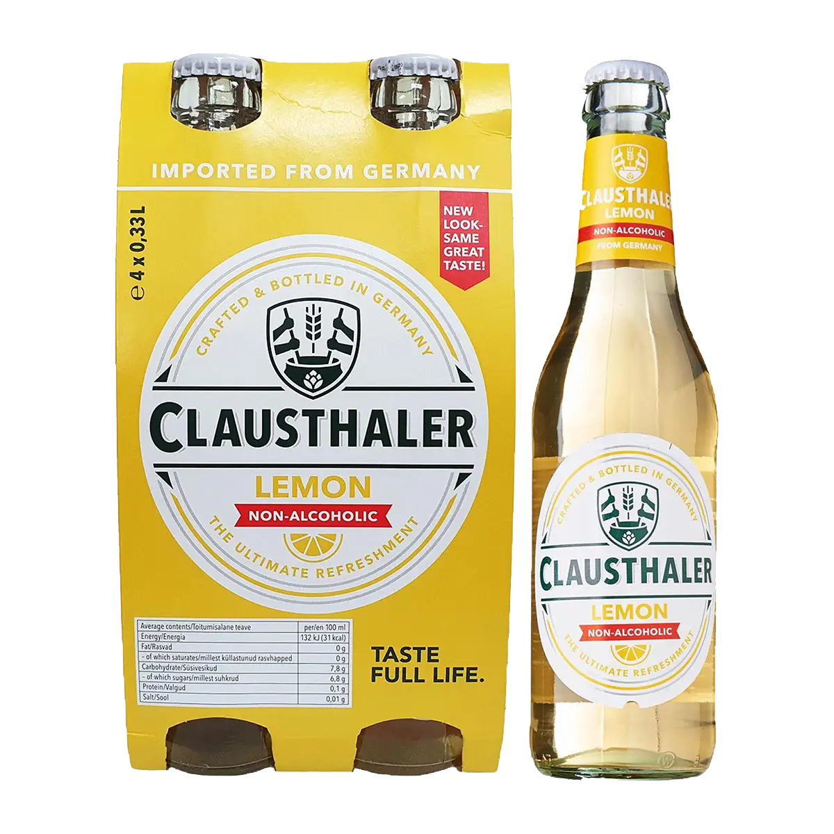 Clausthaler Alcohol Free, Lemon Mix, 4 x 330 ml