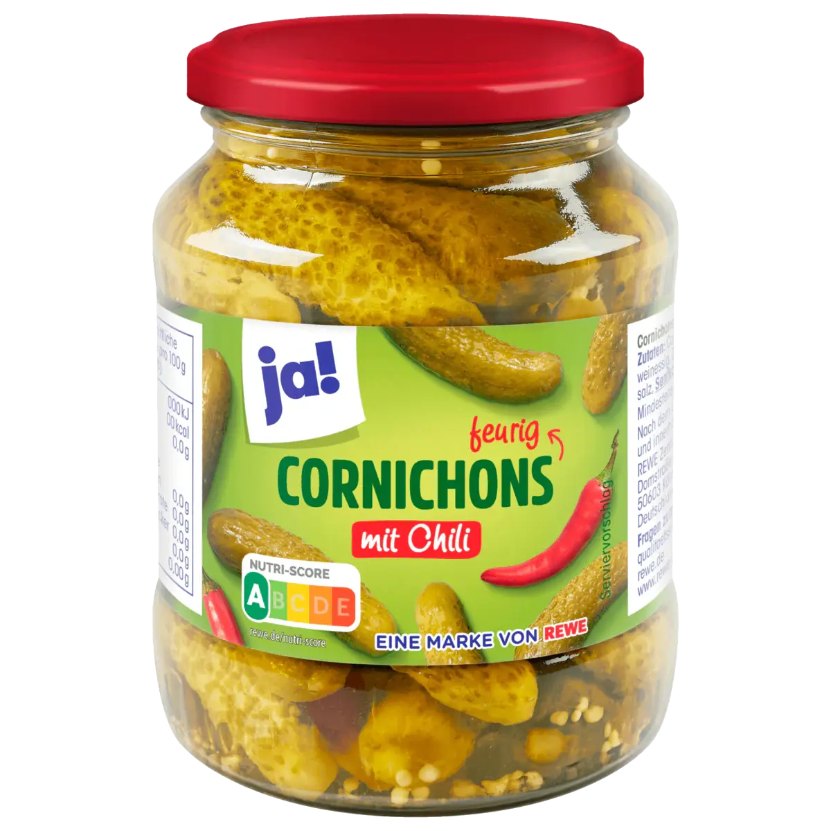 Mini Cornichons with chili, 190 g