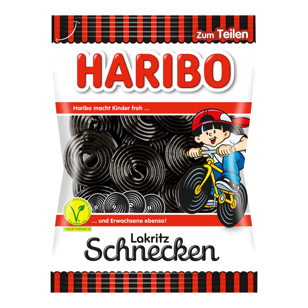 Haribo Liquorice Snails, 175 g