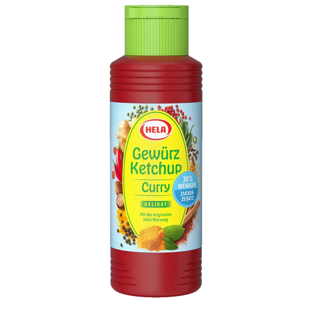 Curry spice ketchup delicate, less sugar, 800 ml