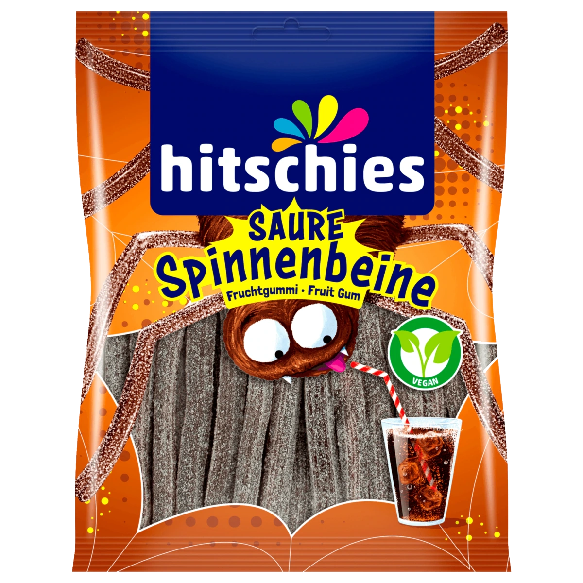 Hitschies sour spider legs cola, vegan, 125 g