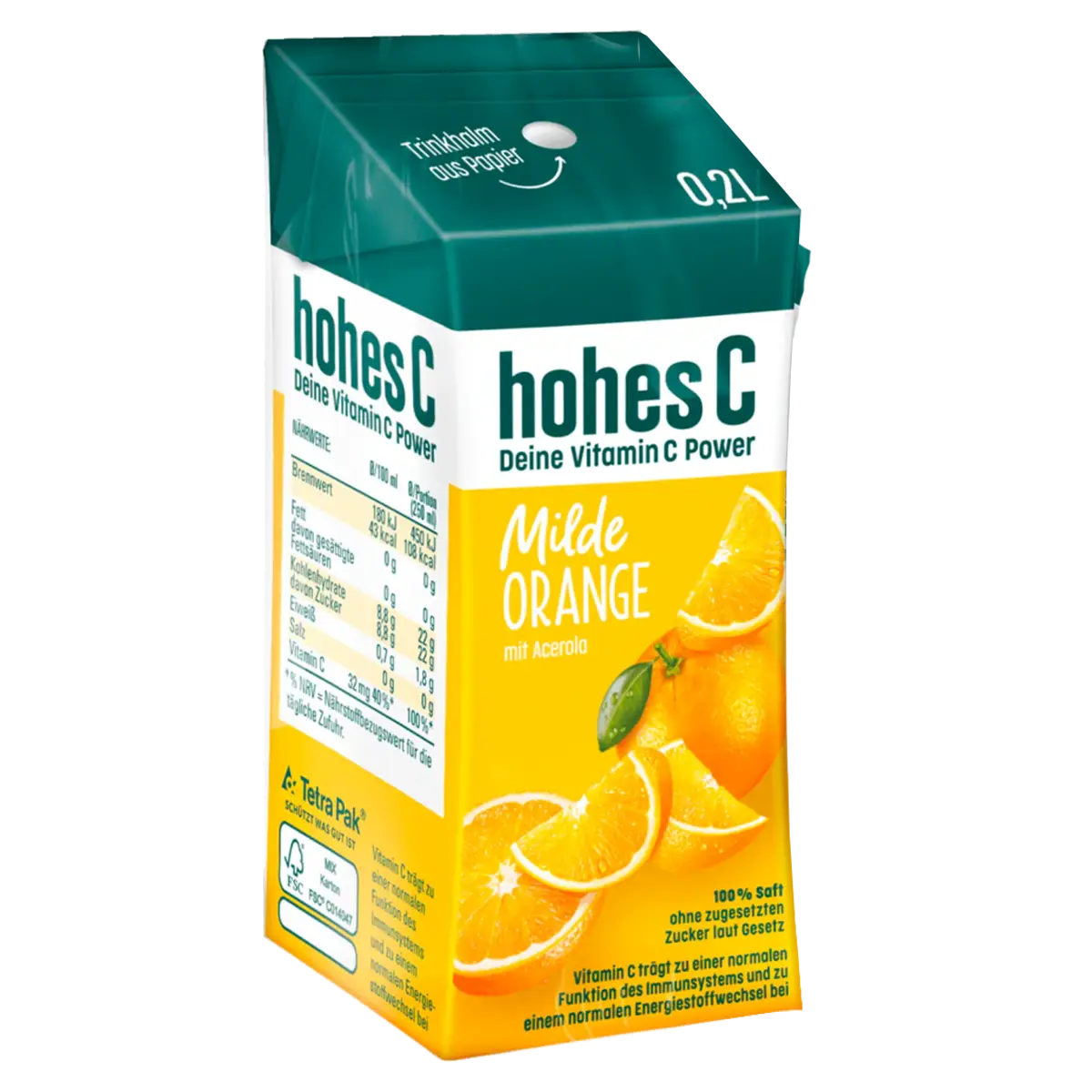 Hohes C Mild Orange, 200 ml