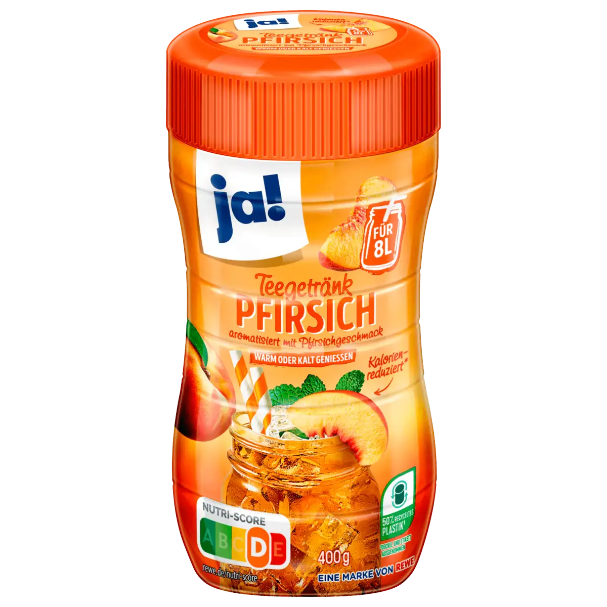 Instant iced tea, peach, 400 g (makes approx. 8 L)