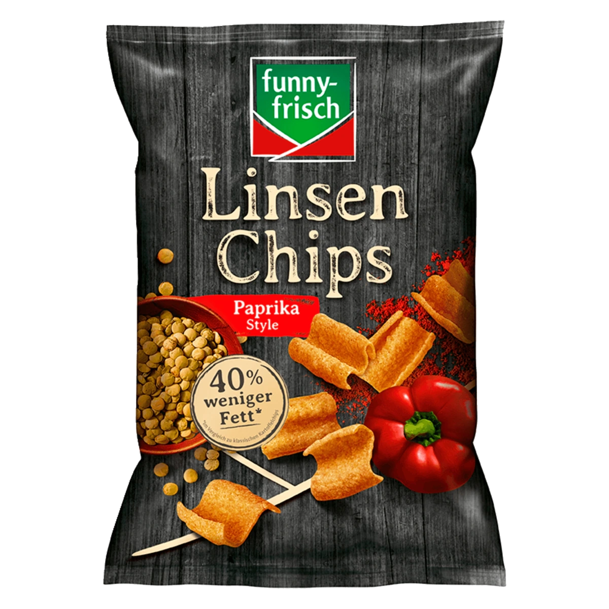 Lentil Chips, Paprika Style, 90 g