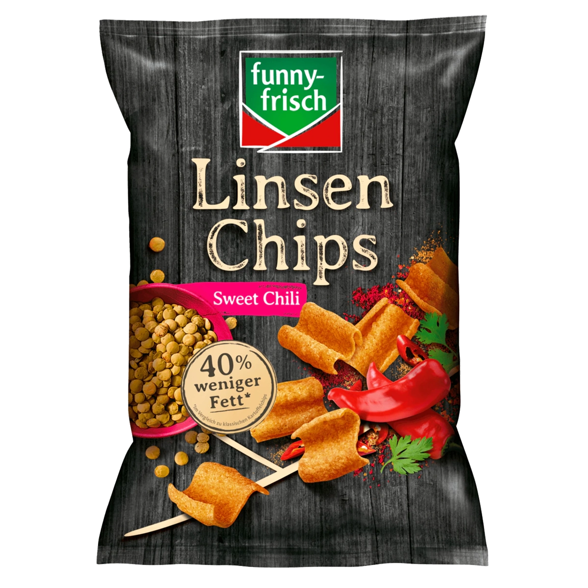 Lentil Chips, Sweet Chili, 90 g