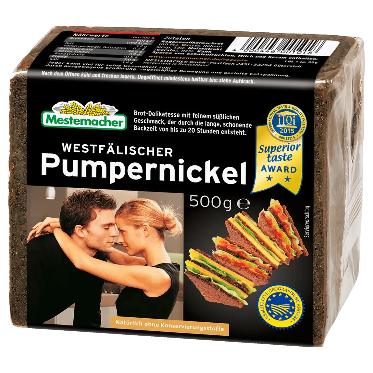 Pumpernickel bread, 500 g