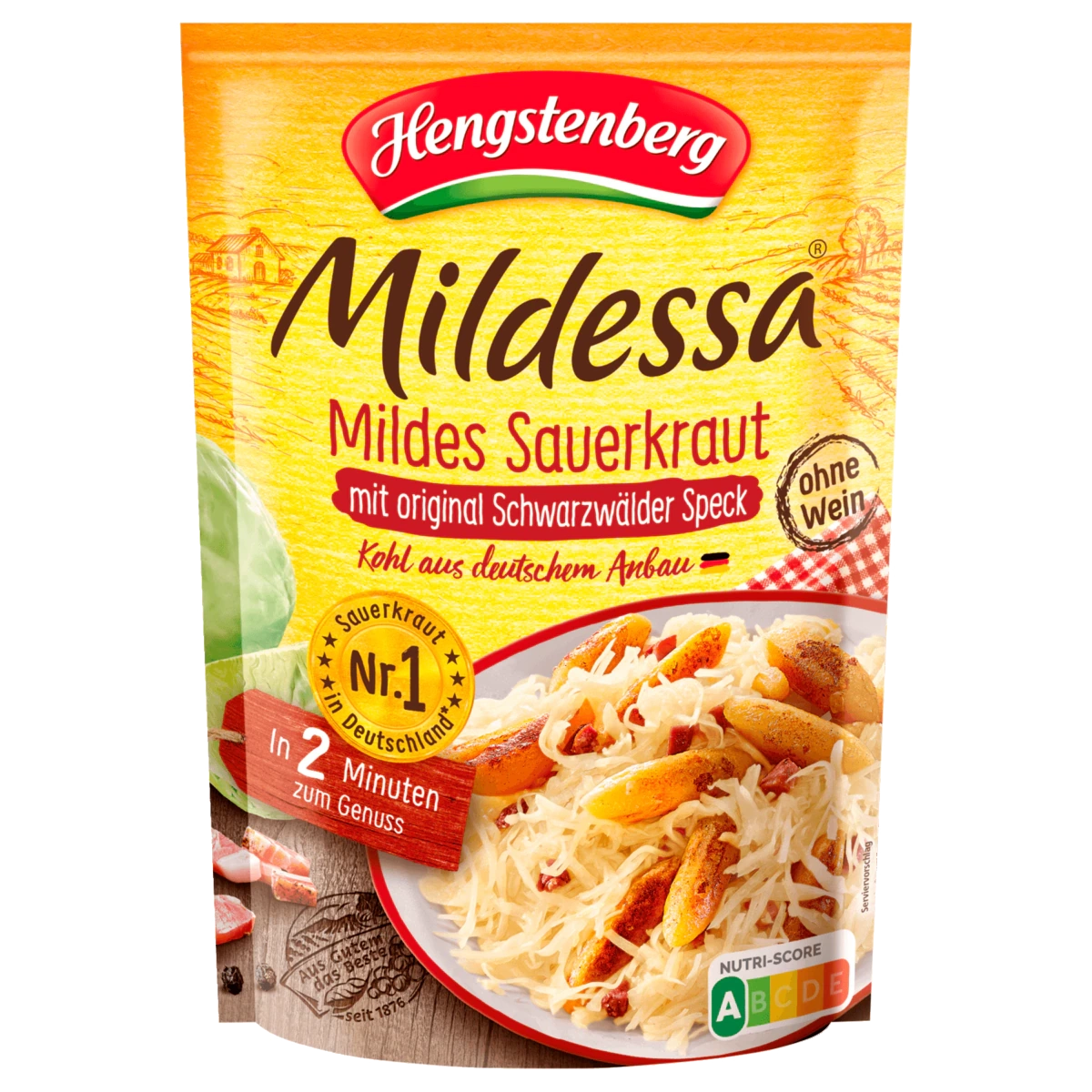 Mildessa Mild Sauerkraut with bacon, 350 g