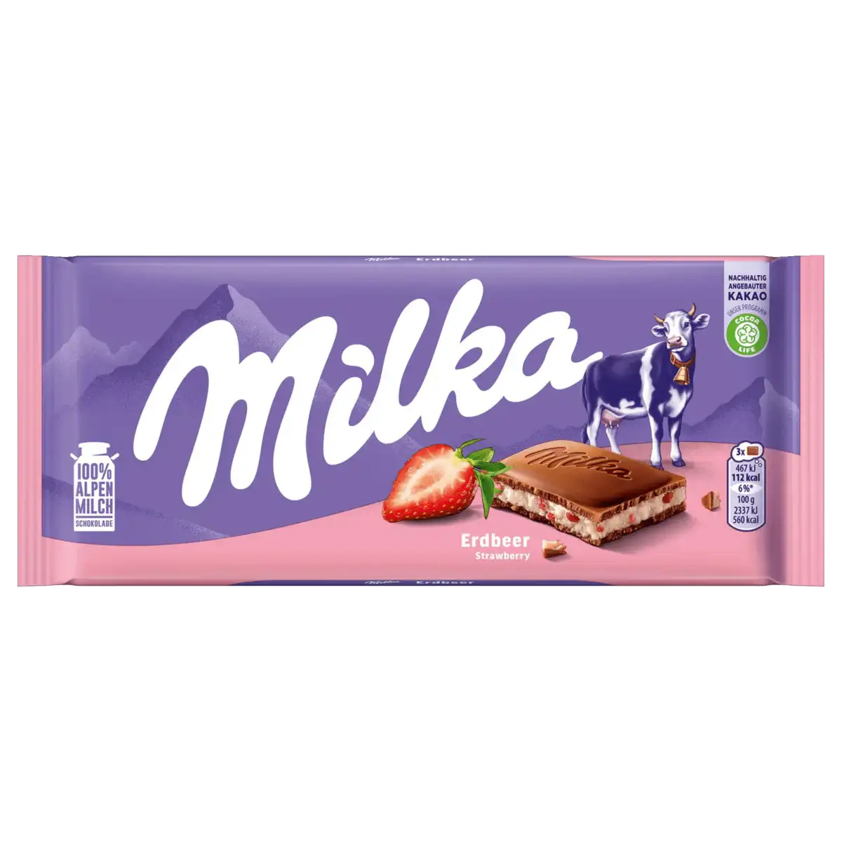 Milka Chocolate Strawberry-Yoghurt, 100 g