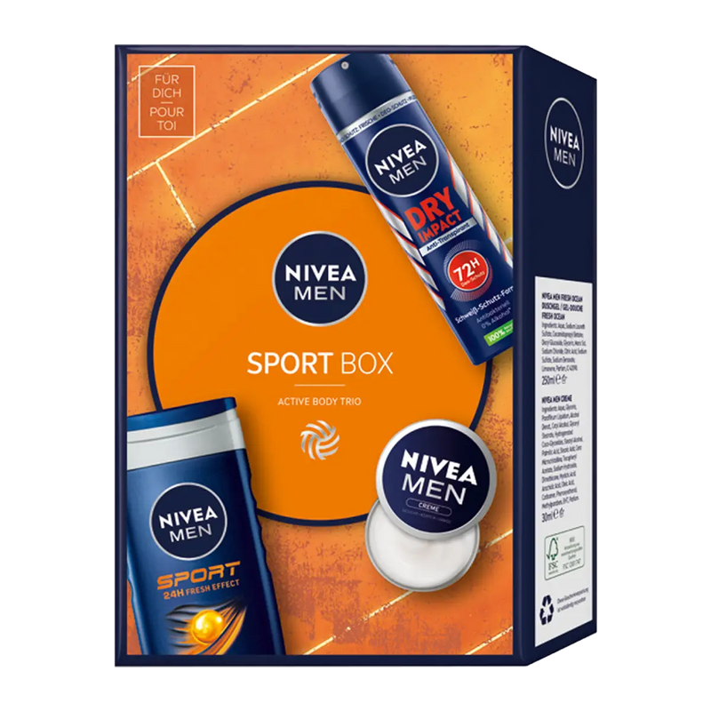 Nivea Men 'Sport Set' in Gift box, 3 pcs