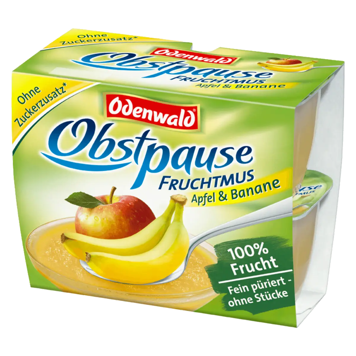 Fruit Sauce Snack, Apple & Banana, 4 x 100 g