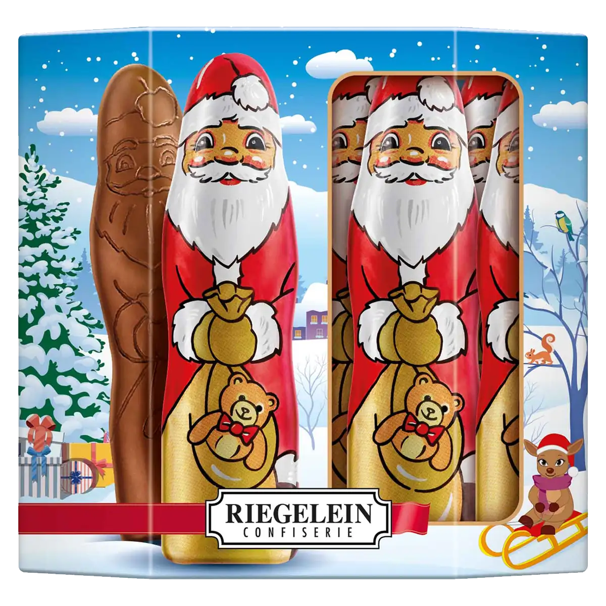 Riegelein Chocolate Santa, 9 pcs, 125 g