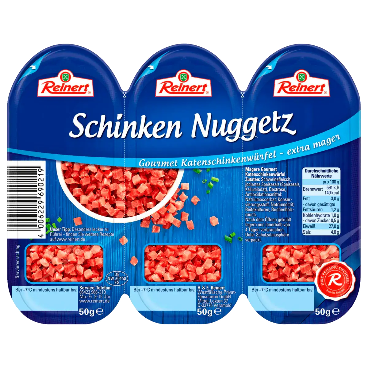 Reinert Schinken Nuggetz 3x50g