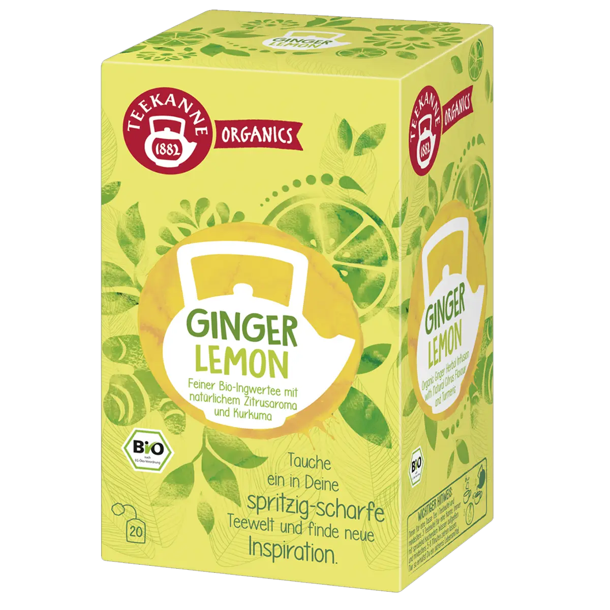 ORGANICS Ginger Lemon (36g), 20 sachets