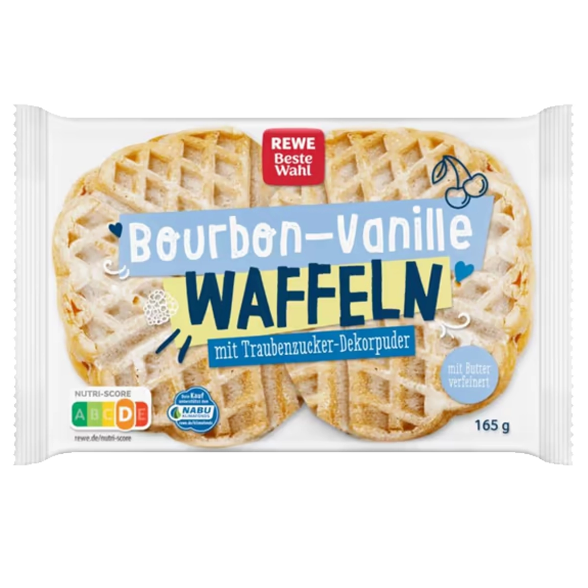 Waffles with bourbon vanilla, 3 pcs, 165 g