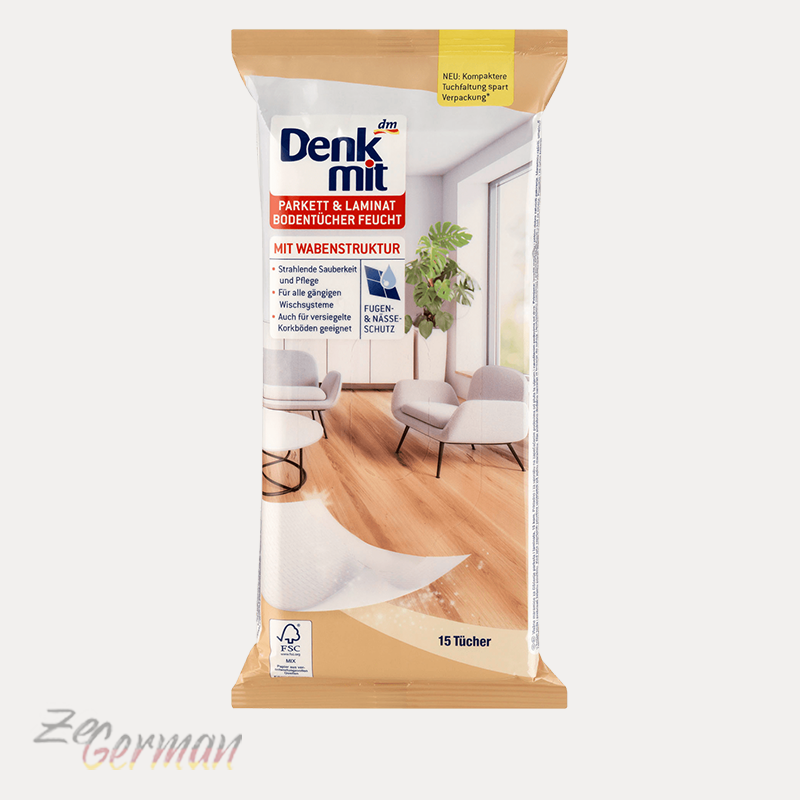 Wet Floor Wipes, parquet and laminate, 15 pieces