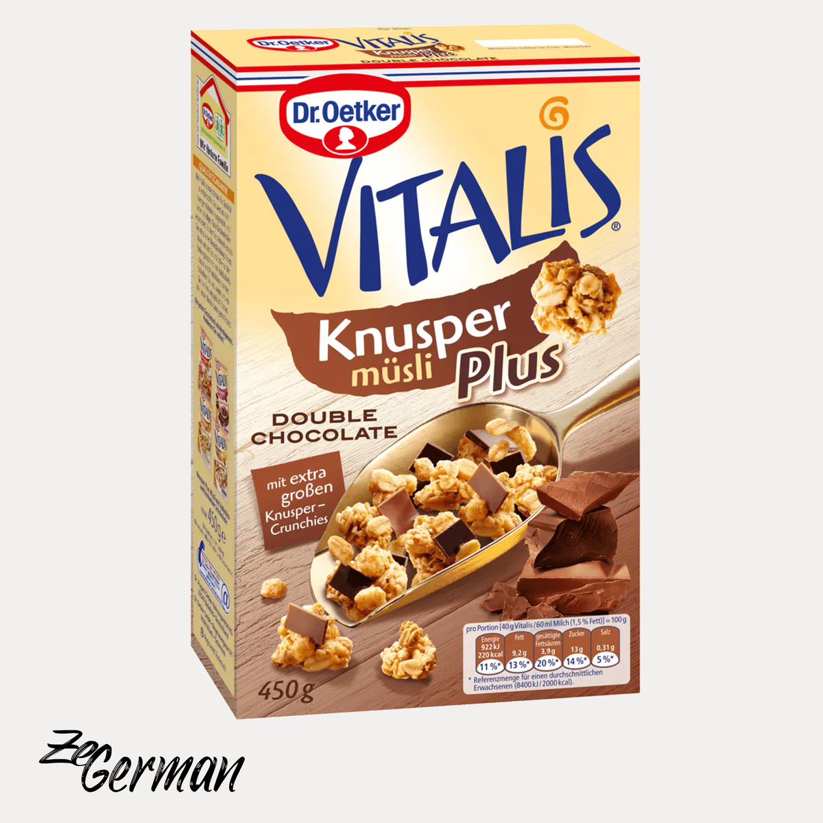 Vitalis Crunchy muesli, Double chocolate, 450 g