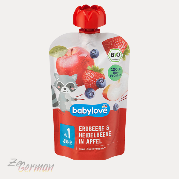 Smoothie  Strawberry & blueberry in apple from 1 year, 100 g