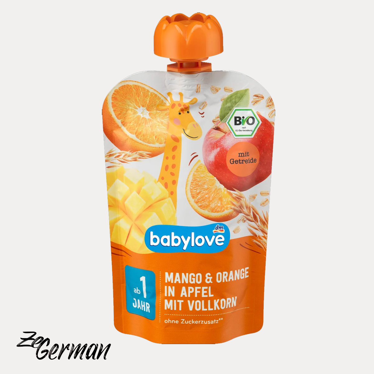 Pouch Smoothie mango & orange in apple with wholemeal, 100 g