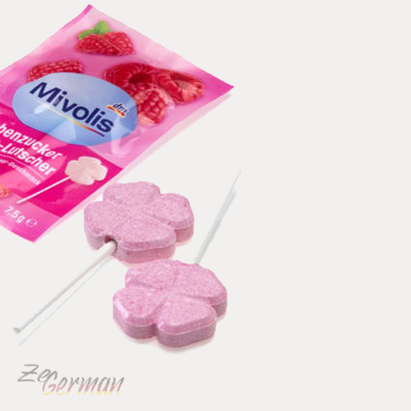 Dextrose raspberry lollipop, 10 pcs, 75g