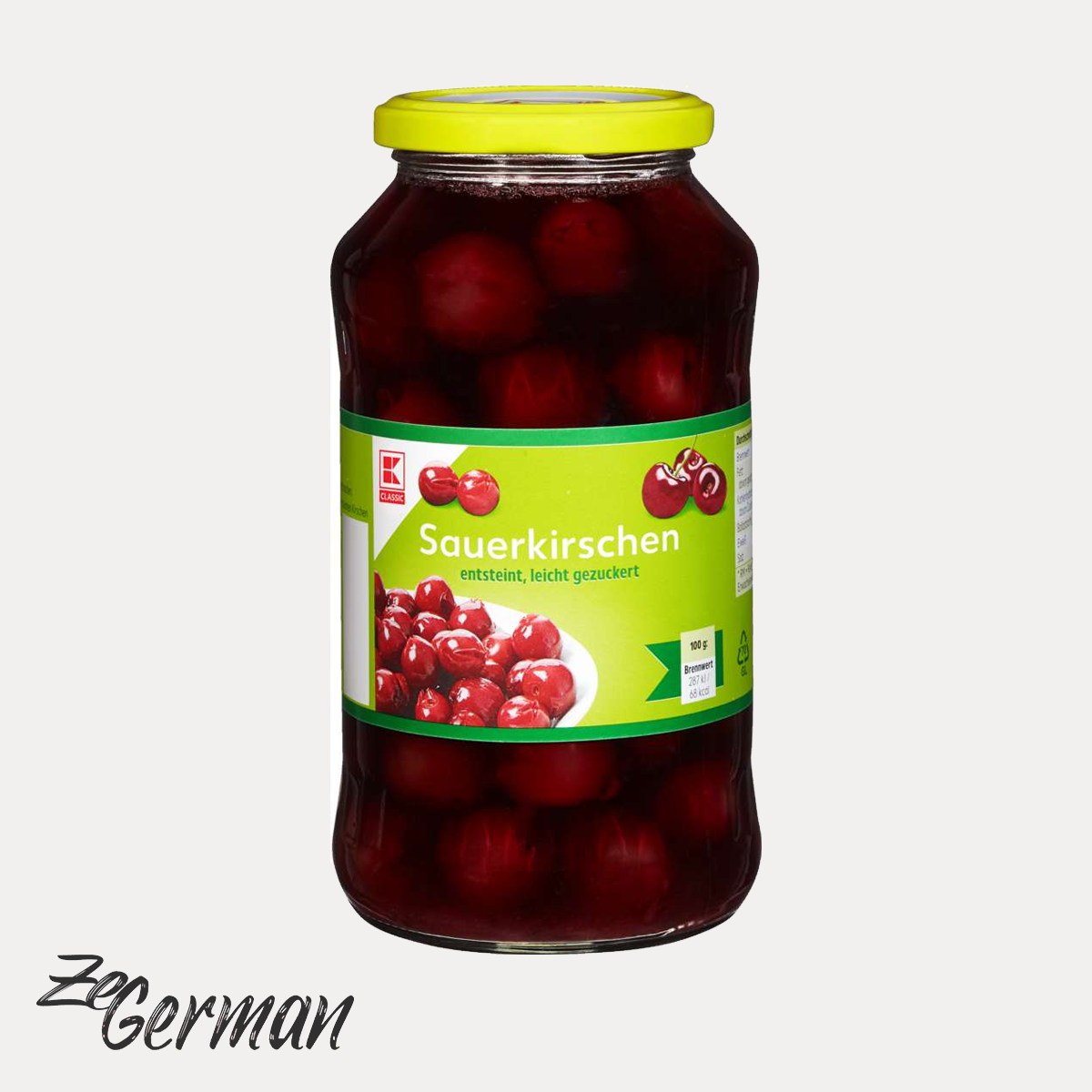 Sour cherries, pitted and lightly sugared, 720 ml