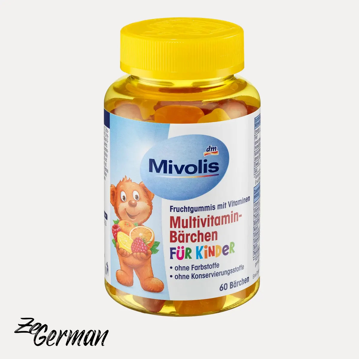 Multivitamin-Bärchen für Kinder, Fruchtgummis, 60 Stk