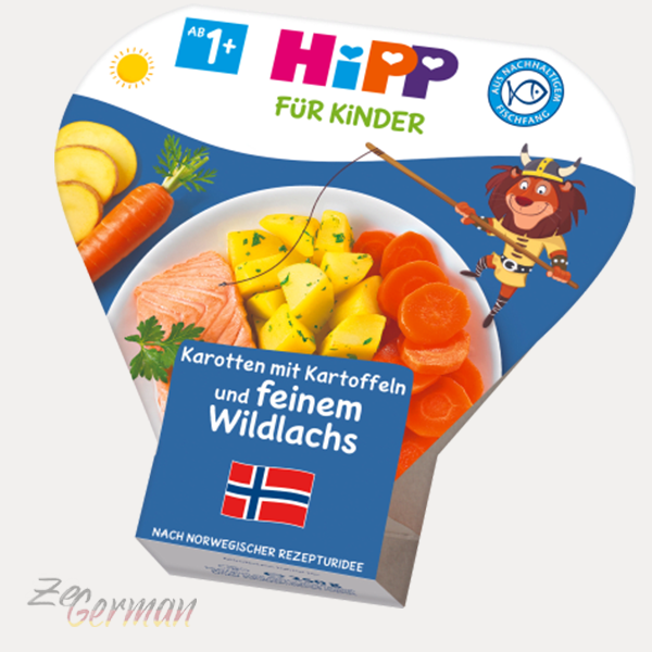 'Kinderteller' Carrots with potatoes and fine wild salmon, 250 g (from 1 year)