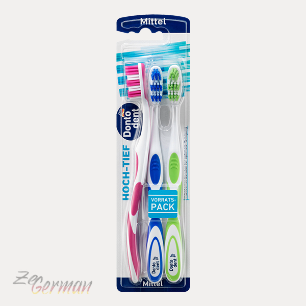 Toothbrush high-low medium, Set of 3