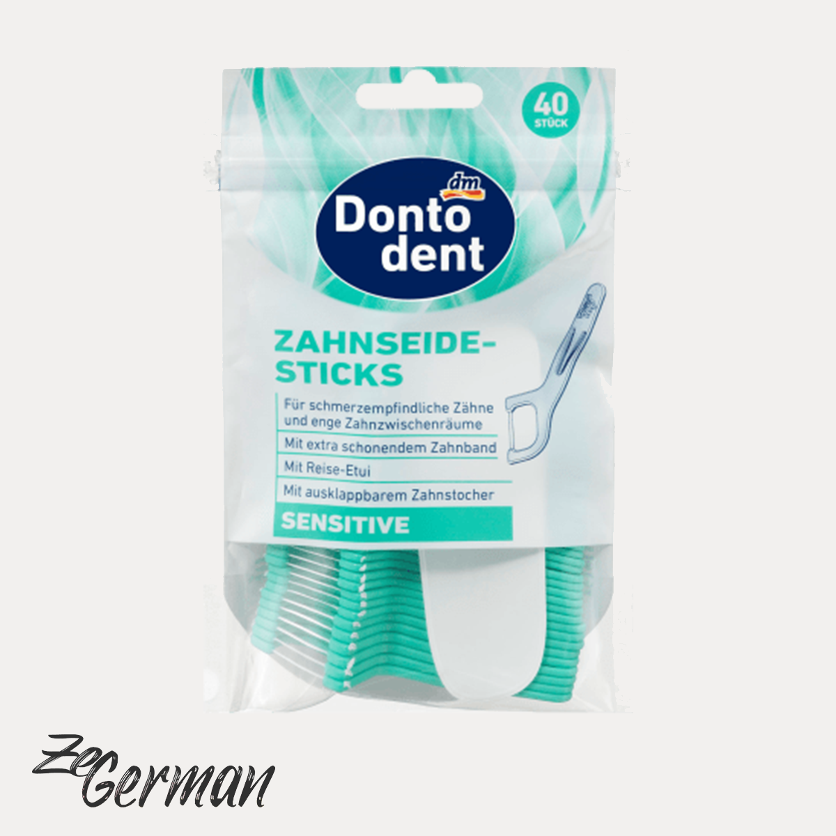 Dental floss sticks sensitive, 40 pcs